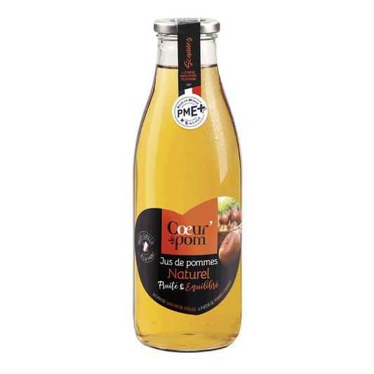 Jus de Pomme Naturel COEUR DE POM' la bouteille de 1L