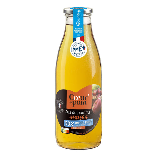 Apple Juice 30% Less Sugar Pure Juice COEUR DE POM'