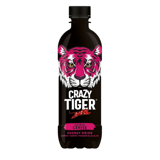 Boisson Énergisante Cerise CRAZY TIGER la bouteille de 500mL