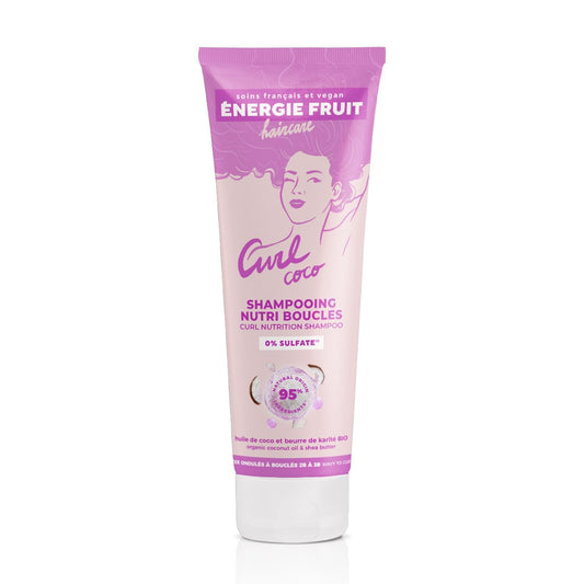 Shampoing Nutri Boucles Cheveux Ondulés à Bouclés Coco et Beurre de Karité ENERGIE FRUIT le flacon de 250mL