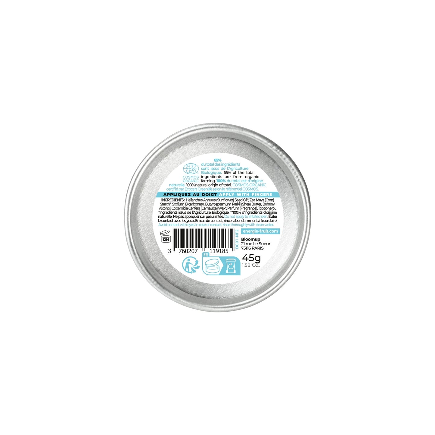 Déodorant crème 48H Monoï Bio ENERGIE FRUIT 