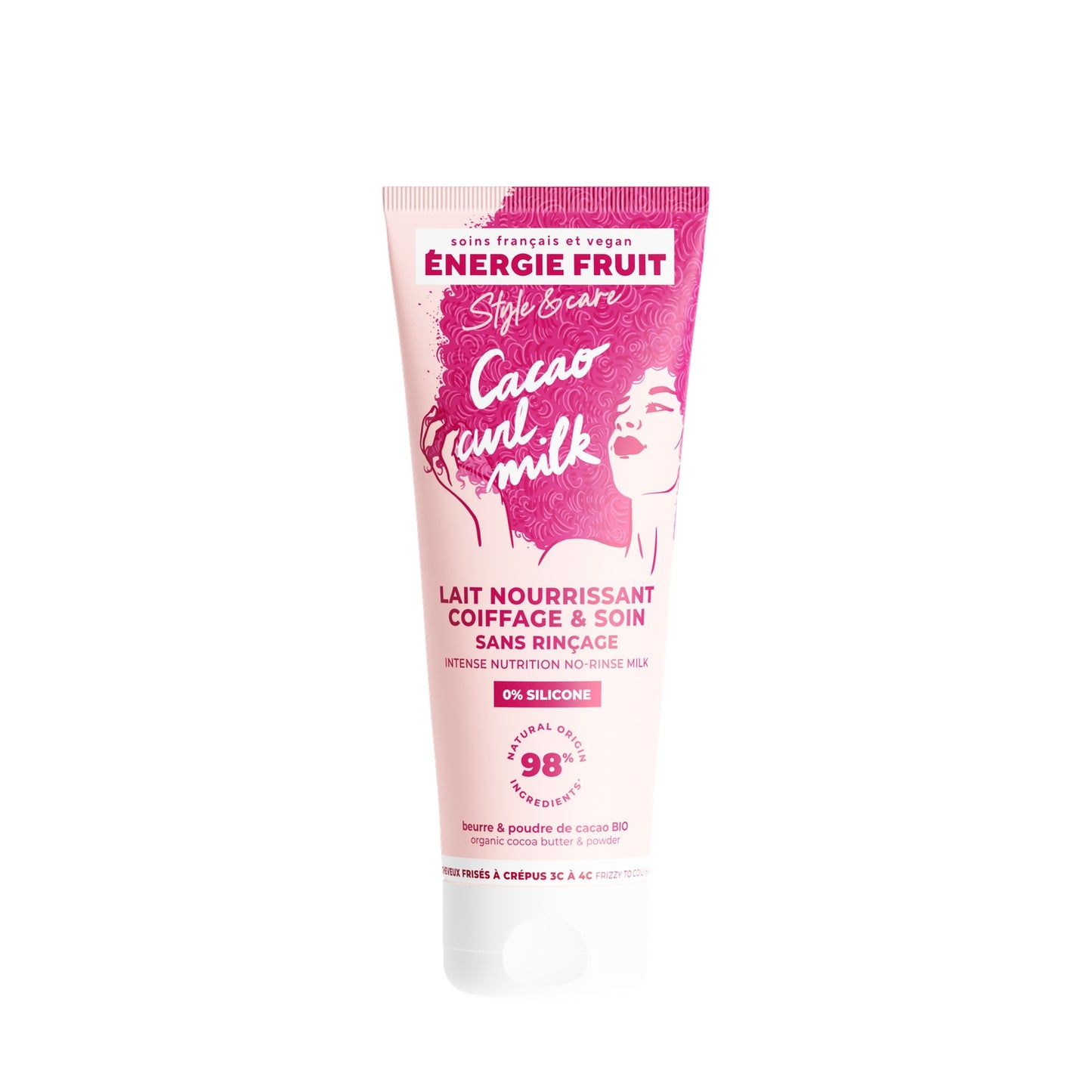 Lait cheveux Nutri Intense Sans Rinçage Cheveux Frisés et Crépus, Type 3c à 4c ENERGIE FRUIT 