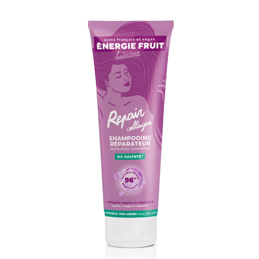 Shampoing Réparateur Cheveux Très Abîmés et Affaiblis Collagène Végétal et Vitamine B ENERGIE FRUIT le flacon de 250mL