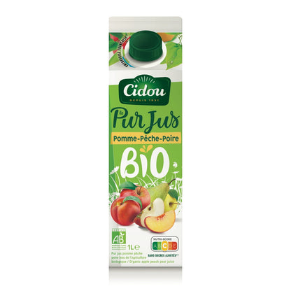 CIDOU Organic Apple, Peach and Pear Fruit Juice