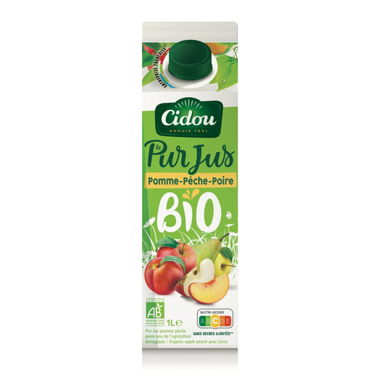 CIDOU Organic Apple, Peach and Pear Fruit Juice