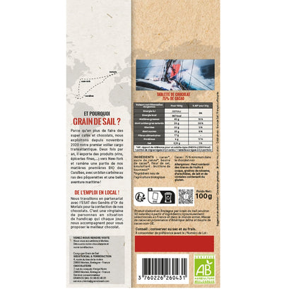 GRAIN DE SAIL Organic Dark Chocolate Bar