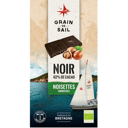 GRAIN DE SAIL Organic Dark Chocolate and Hazelnut Bar