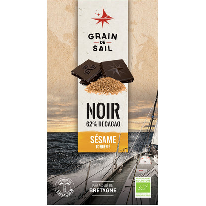 Tablette de Chocolat Noir Sésame Bio GRAIN DE SAIL 
