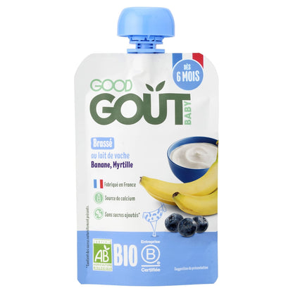 Brassé banane et myrtilles bio GOOD GOUT 