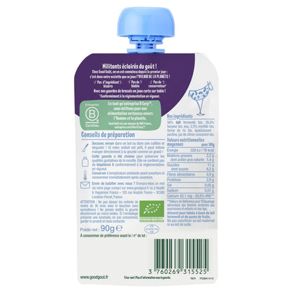 Brassé banane et myrtilles bio GOOD GOUT 