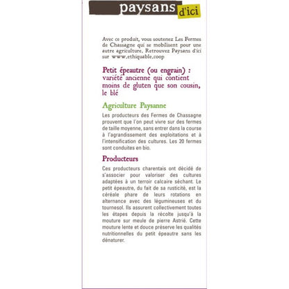 Farine Complète de Petit Epeautre T110 Charente Bio PAYSANS D'ICI