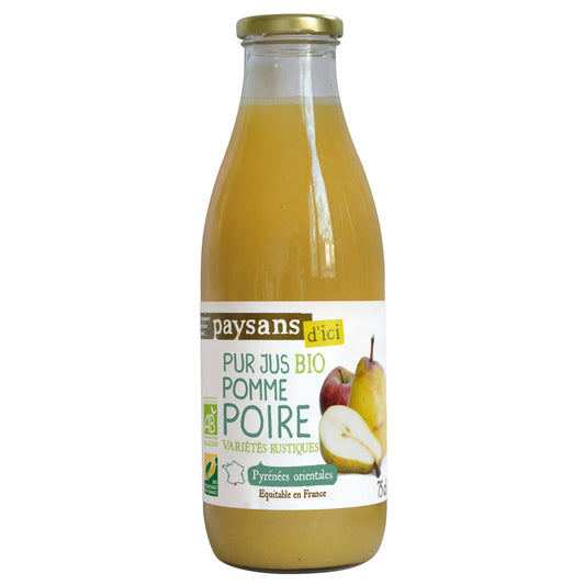 100% Pure Apple Pear Juice Pyrénées Orientales Organic PAYSANS D'ICI
