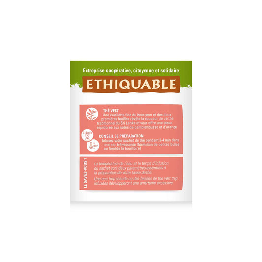 Organic Ceylon Citrus Green Tea ETHIQUABLE