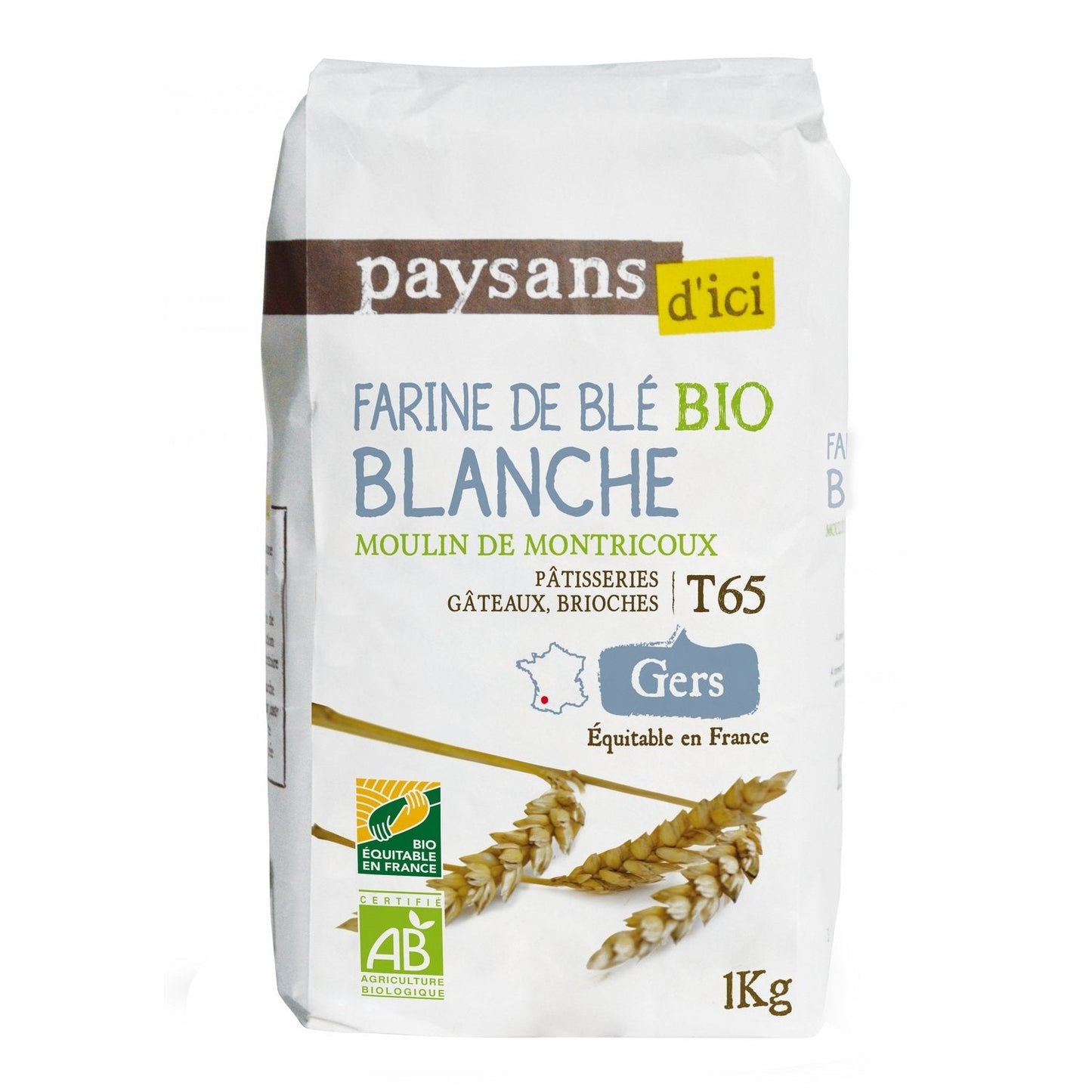 [ANTI-GASPILLAGE] Farine de Blé Blanche T65 Gers Bio PAYSANS D'ICI - Date de durabilité minimale : 15/05/2025