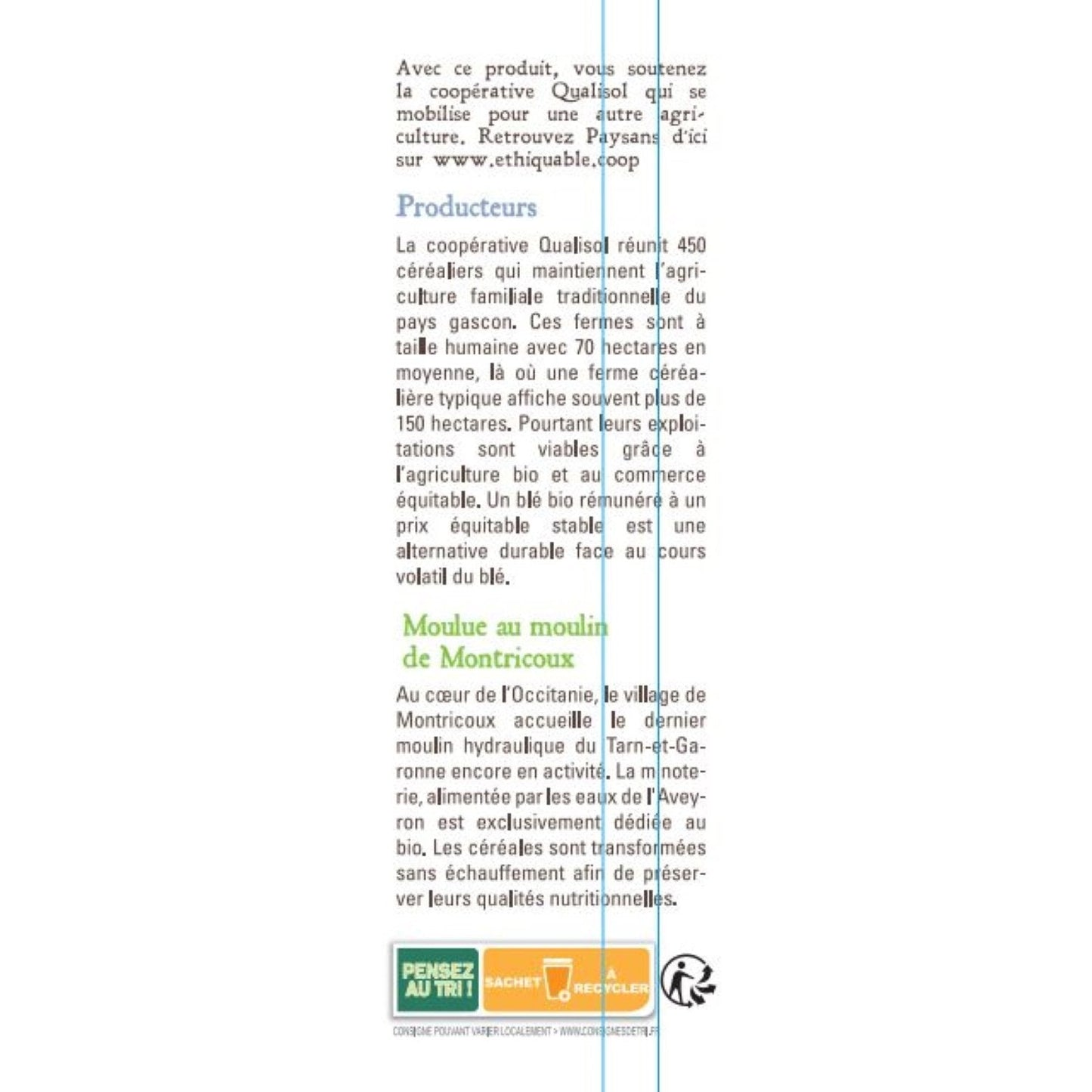 [ANTI-GASPILLAGE] Farine de Blé Blanche T65 Gers Bio PAYSANS D'ICI - Date de durabilité minimale : 15/05/2025