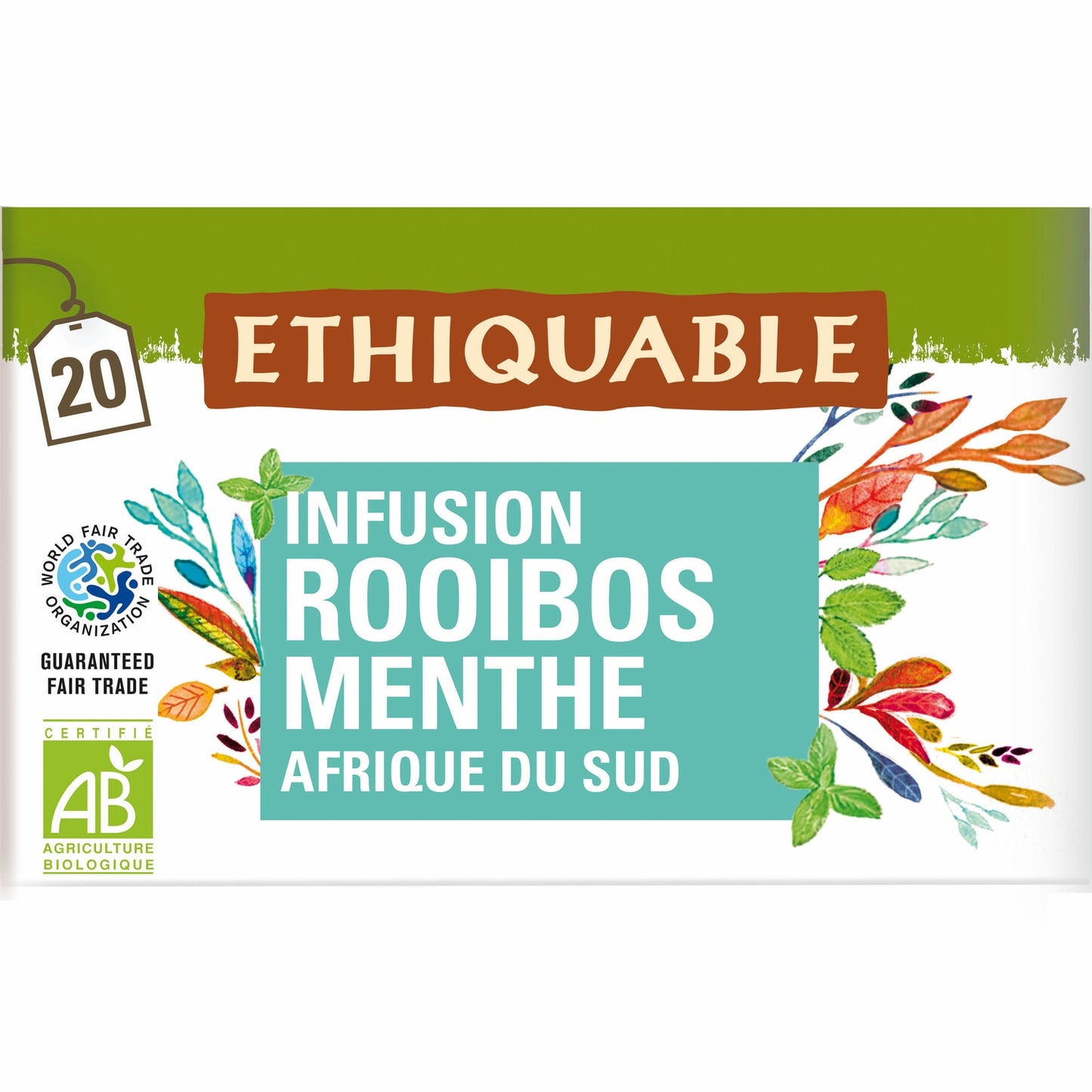 Infusion menthe sans théine ETHIQUABLE 