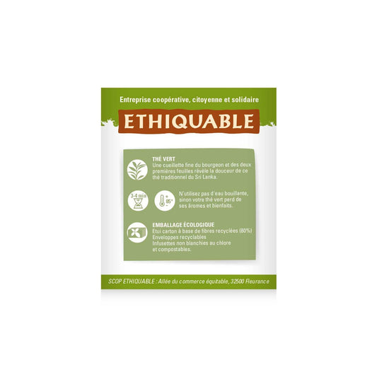 Thé Vert earl grey ceylan Bio ETHIQUABLE 