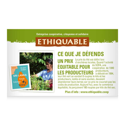 Thé Vert earl grey ceylan Bio ETHIQUABLE 
