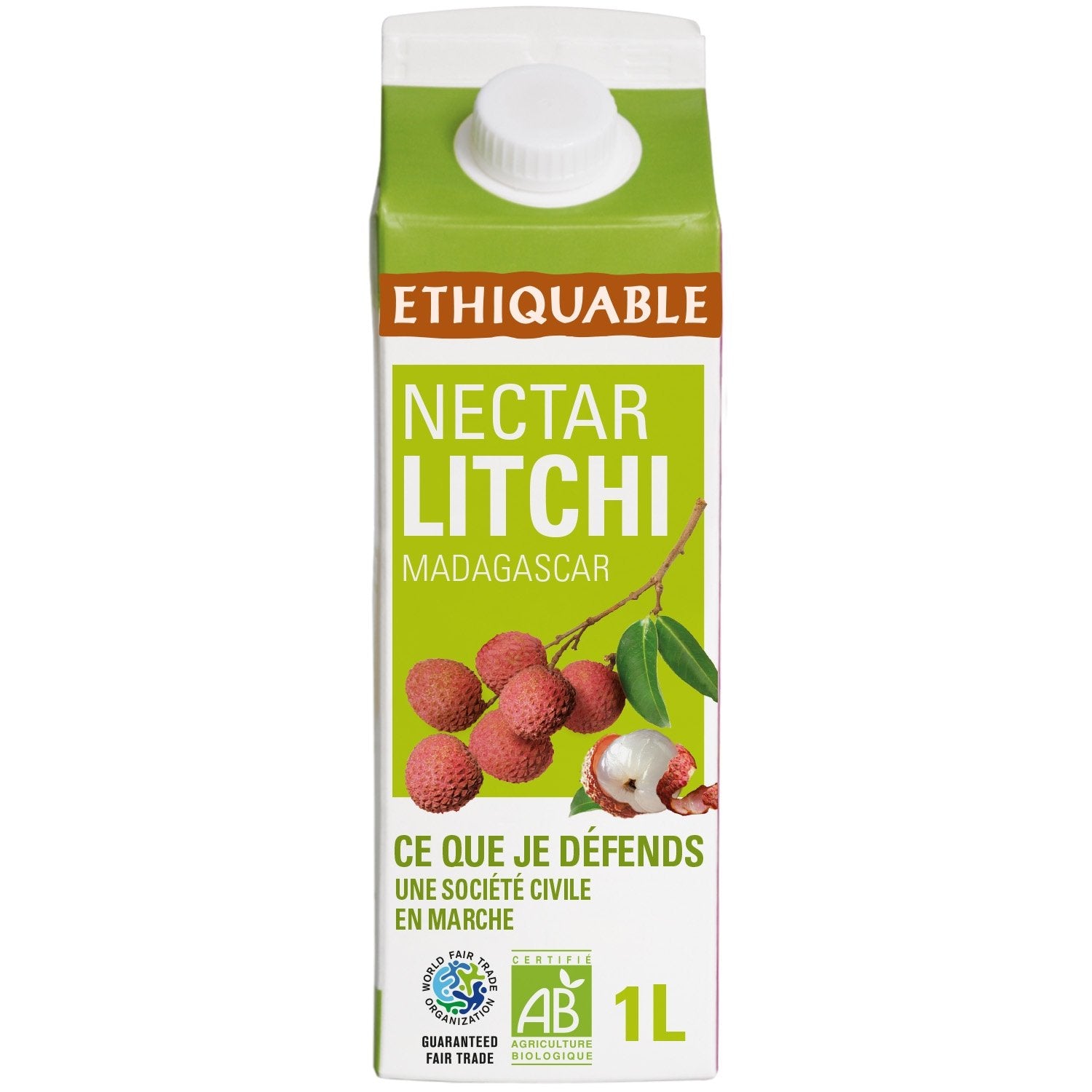 Nectar Litchi Madagascar Bio ETHIQUABLE la brique de 1L