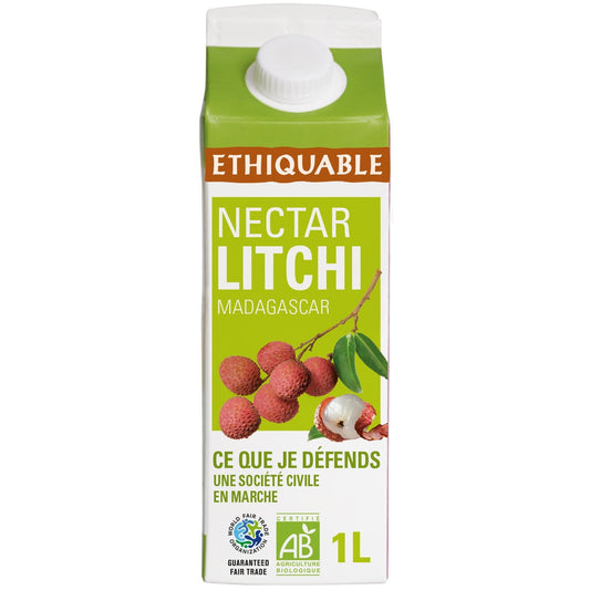 Nectar Litchi Madagascar Bio ETHIQUABLE la brique de 1L