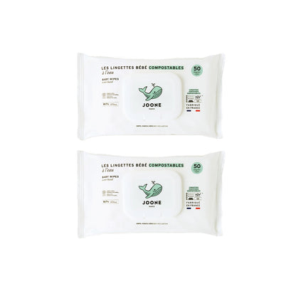 JOONE PARIS Compostable Water-Based Baby Cleansing Wipes