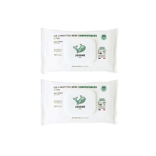 JOONE PARIS Compostable Water-Based Baby Cleansing Wipes