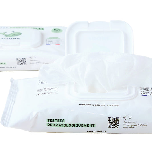 JOONE PARIS Compostable Water-Based Baby Cleansing Wipes