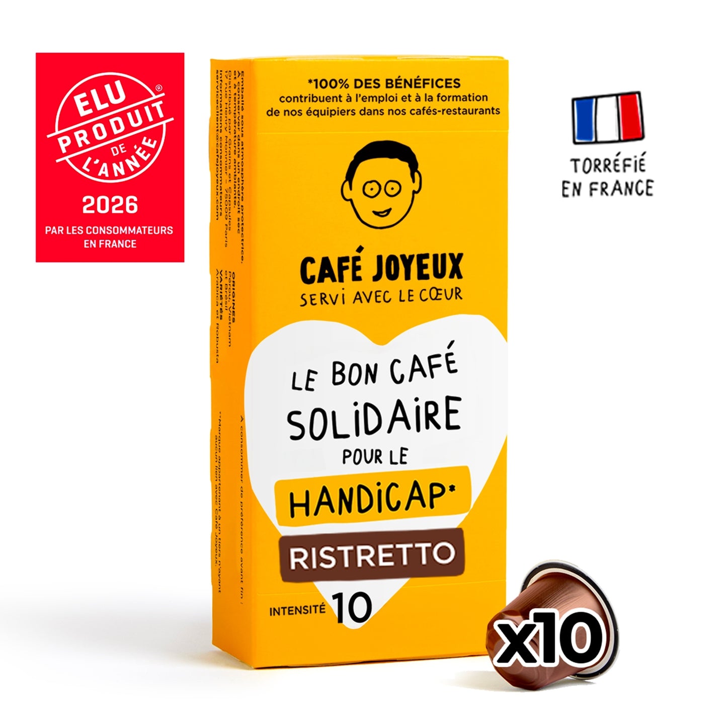 Café Capsules Ristretto Intensité 10 Compatibles Nespresso CAFE JOYEUX 