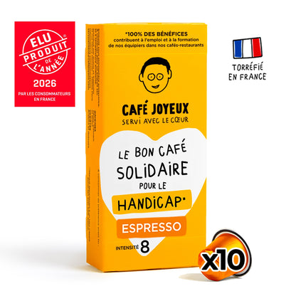 Café en capsules espresso intensité 8 compatibles Nespresso CAFE JOYEUX 