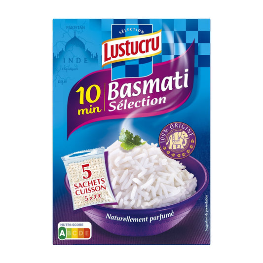 Riz Basmati Long Parfumé 10 Min LUSTUCRU les 5 sachets de 180g