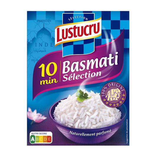 Riz Basmati Long 10 Min LUSTUCRU la boite de 900g