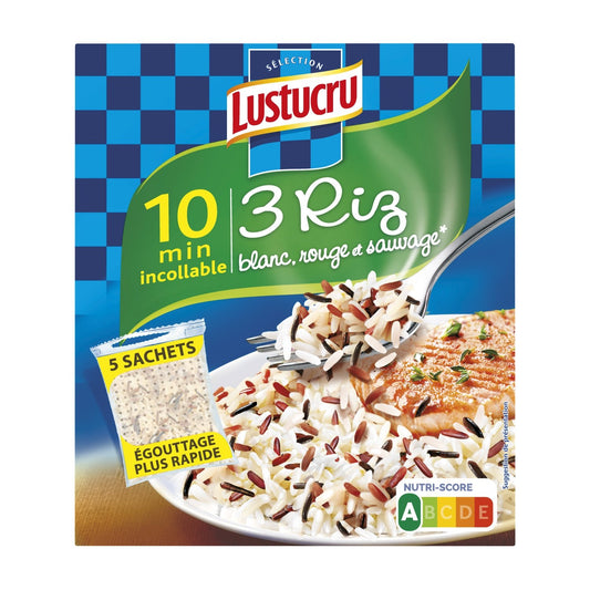 Long Rice Assortment of White, Red and Wild Rice LUSTUCRU