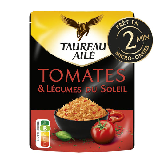 Riz Micro-Ondes Basmati Tomate TAUREAU AILE le paquet de 220g
