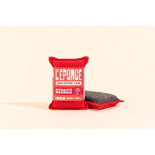 INGA Red Washable Scourer Sponge