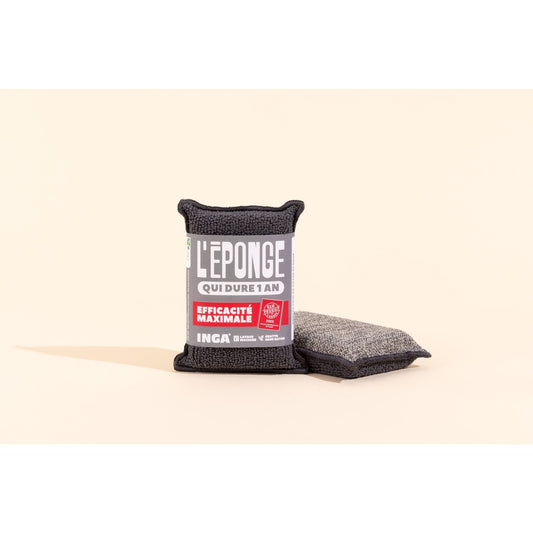 INGA Grey Washable Scourer Sponge