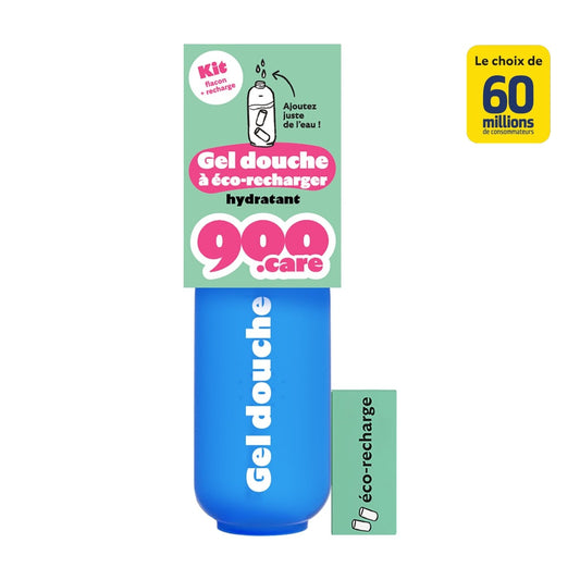 Kit Gel Douche Flacon + Recharge 900. CARE le kit