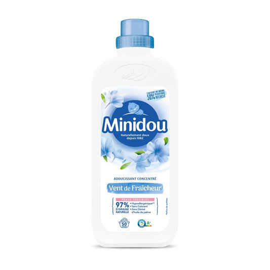 Adoucissant Concentré Vent de Fraîcheur MINIDOU le bidon de 1L
