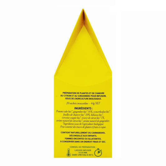Infusion Citron Gingembre Chanvre Bio DIVIE 