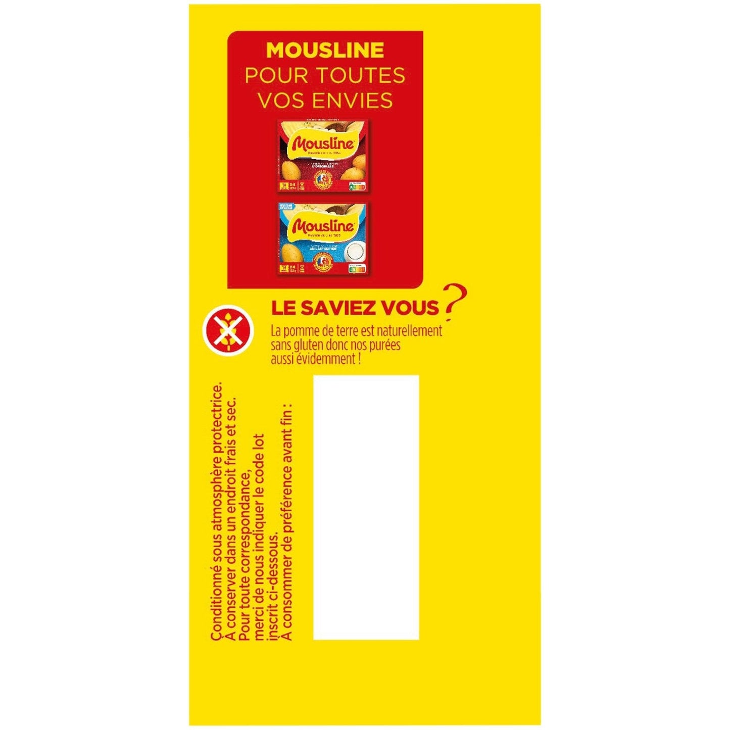 [ANTI-GASPILLAGE] Purée Crème et Noix de Muscade MOUSLINE - Date de durabilité minimale : 04/2025