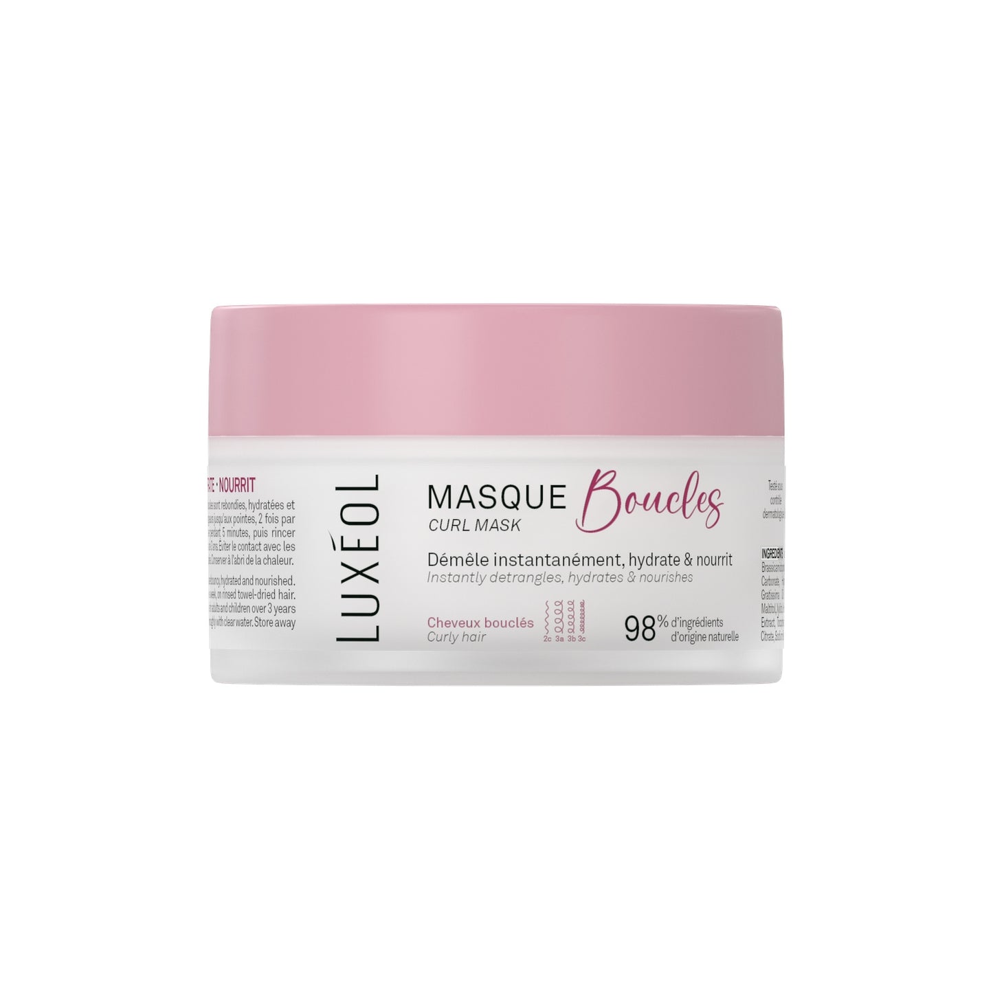 Masque Cheveux Démêlage Instantané Hydratant et Nourrissant LUXEOL 