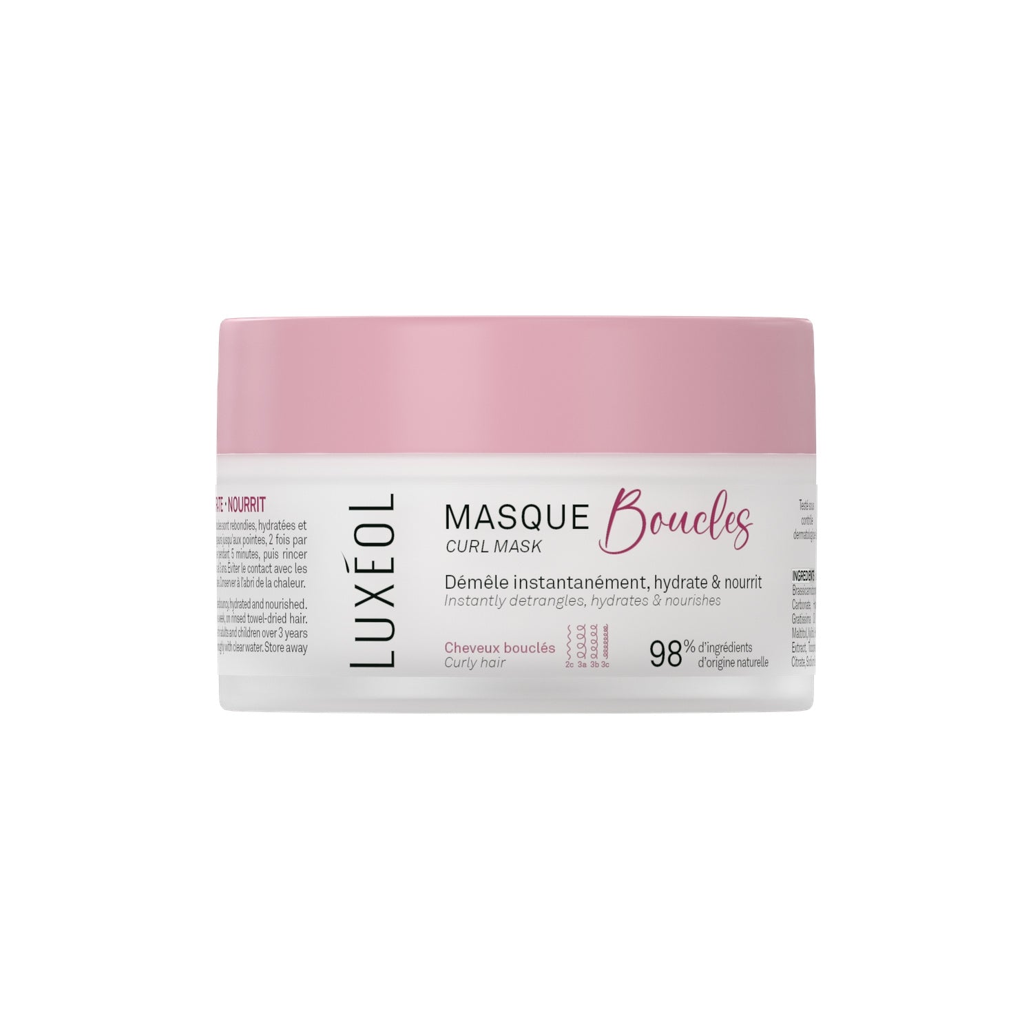 Masque Cheveux Démêlage Instantané Hydratant et Nourrissant LUXEOL 