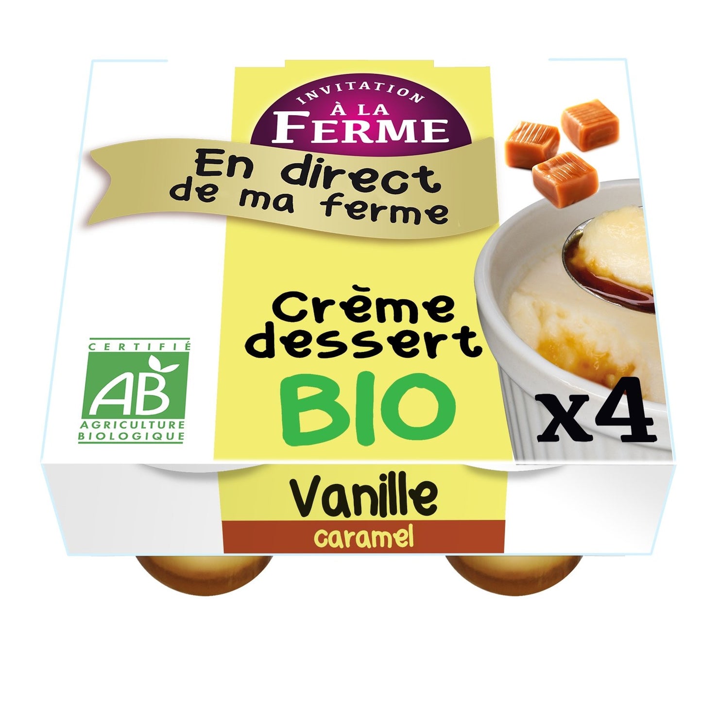 Vanilla Dessert Cream on a Bed of Organic Caramel INVITATION TO THE FARM