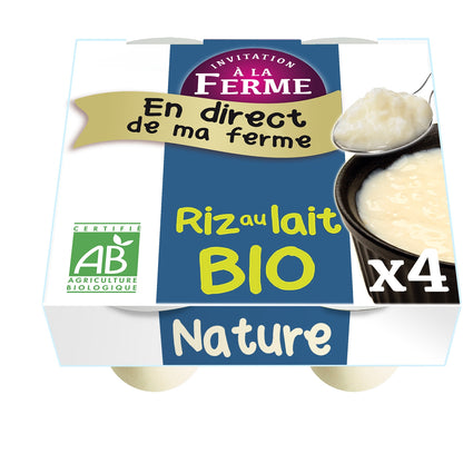 Organic Plain Rice Pudding INVITATION TO THE FARM