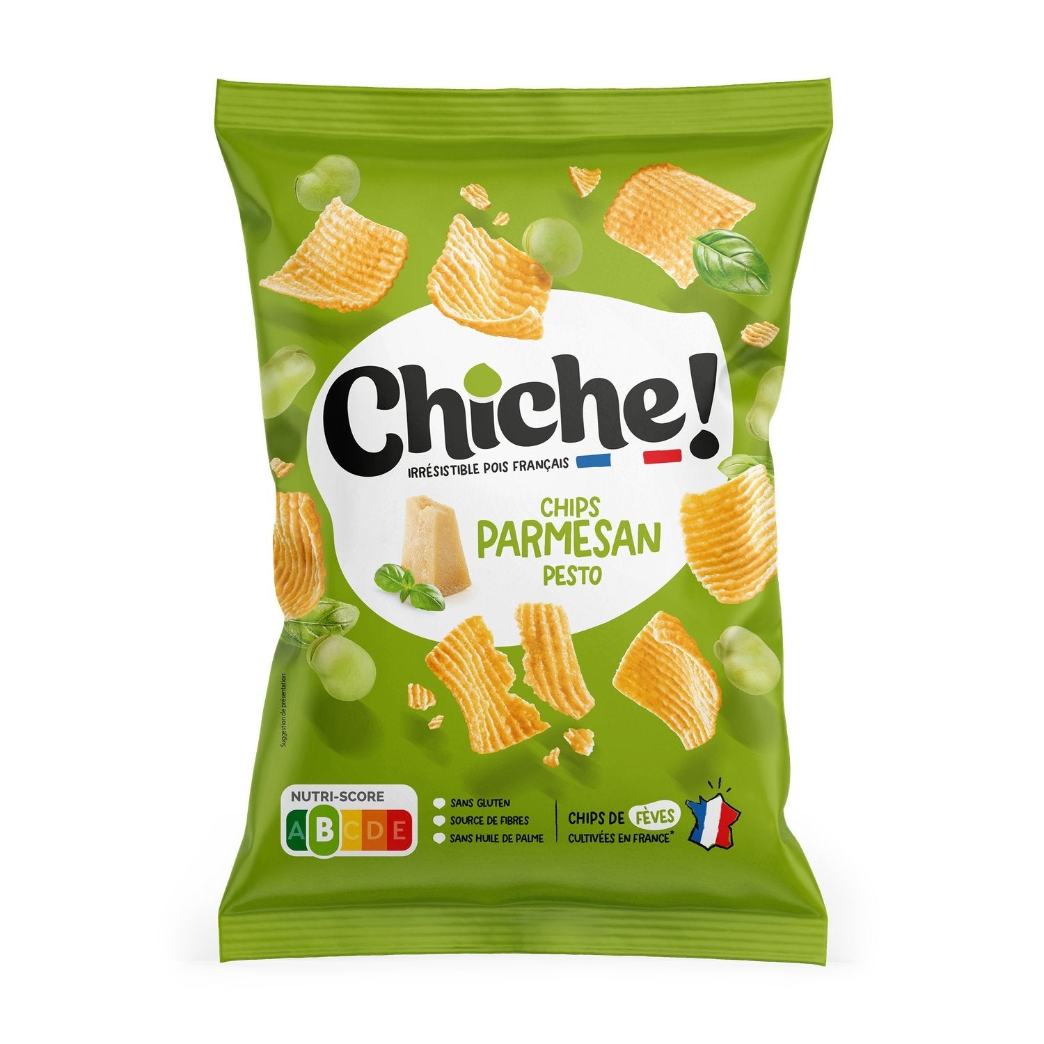 Chips Parmesan et Pesto CHICHE le paquet de 100g