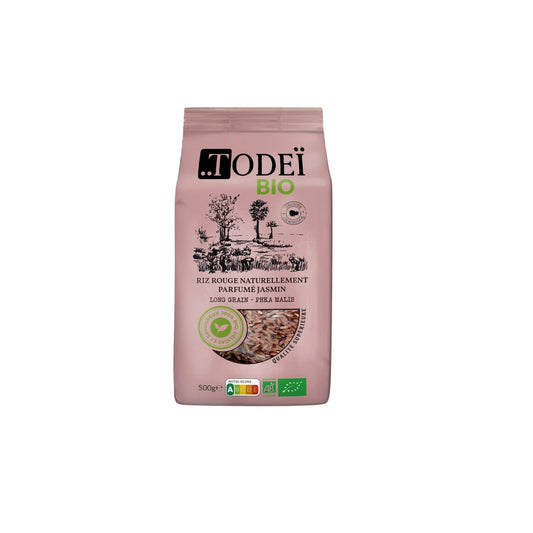 Long Grain Rice Red Fragrant Jasmine Variety Phka Malis Organic TODEI