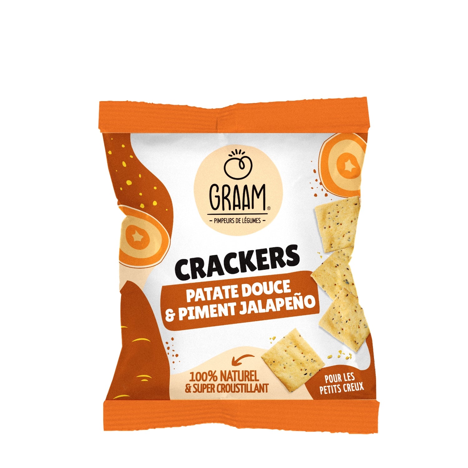 Crackers Patate Douce et Piment Jalapeno GRAAM 