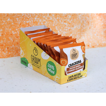Crackers Patate Douce et Piment Jalapeno GRAAM 