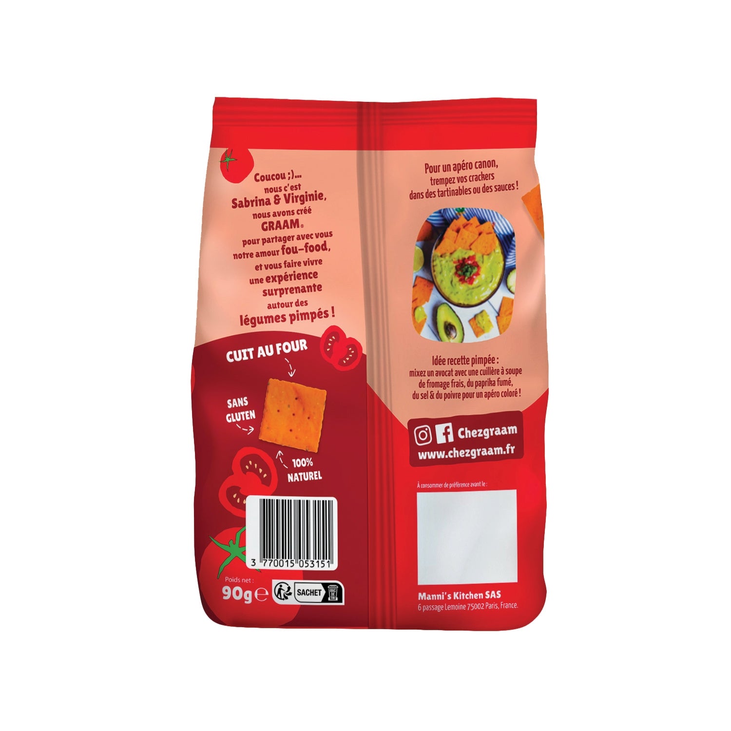 Crackers tomate et paprika fumé GRAAM 