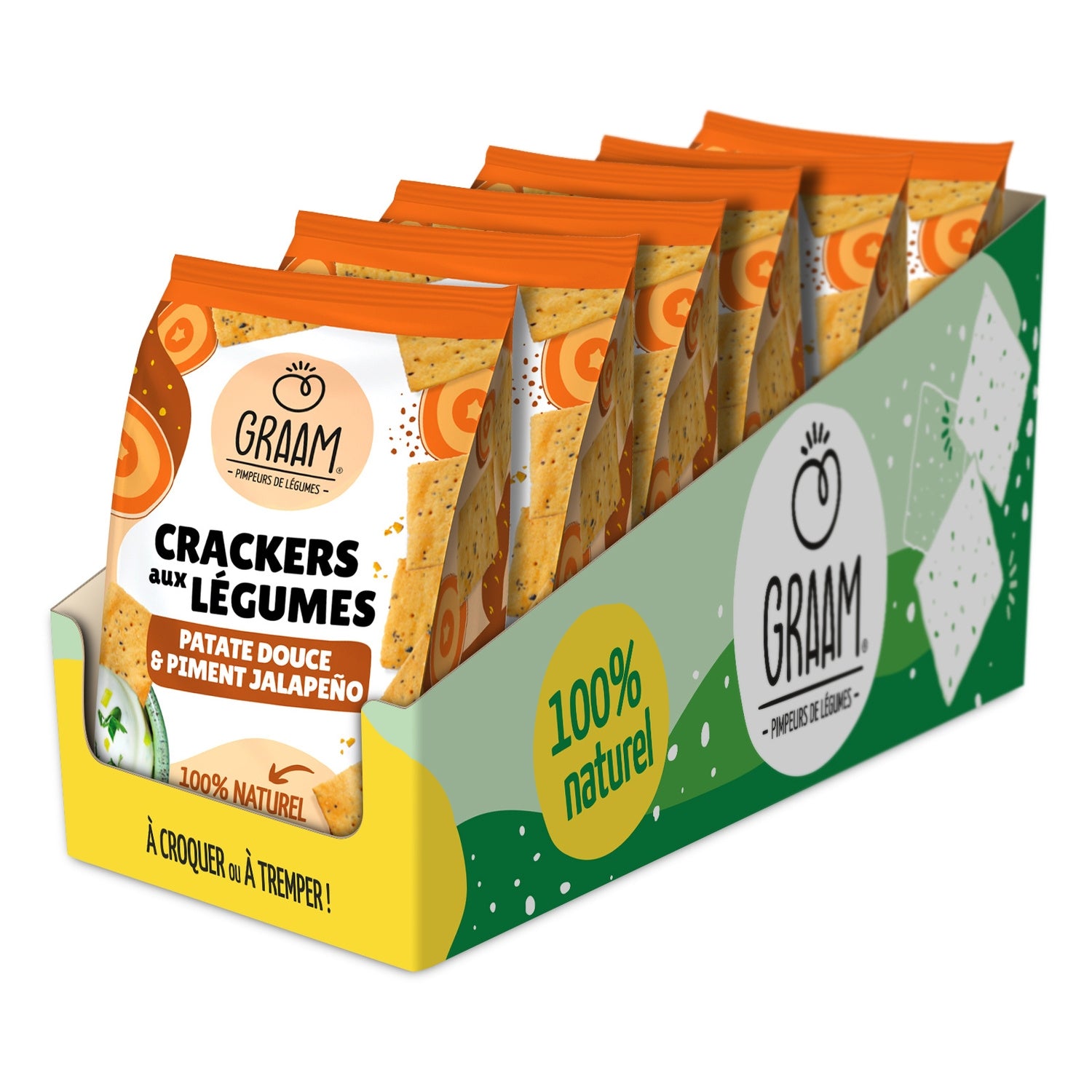 Crackers patate douce et piment jalapeno GRAAM 
