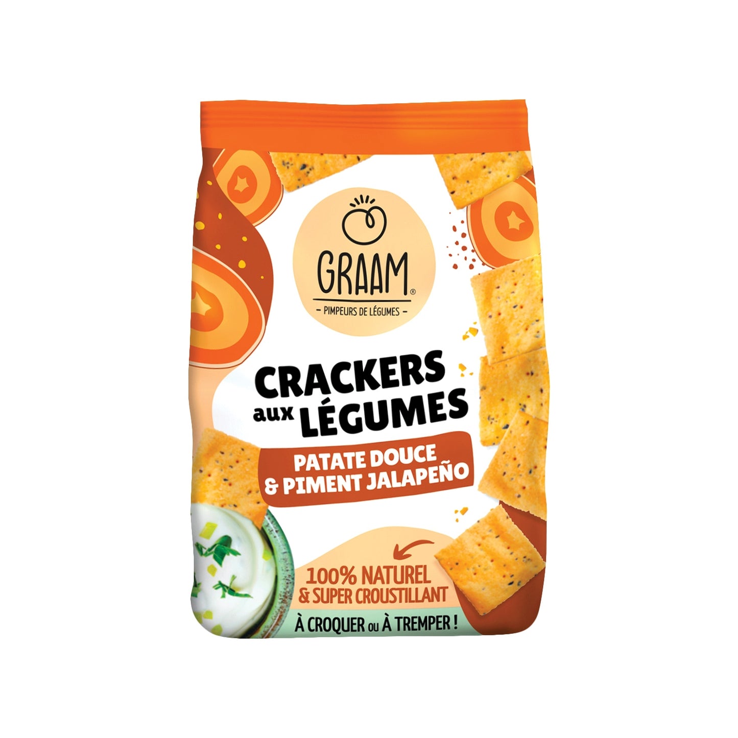 Crackers patate douce et piment jalapeno GRAAM 